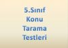 5. Sınıf Konu Tarama Testleri