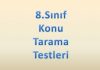 8.Sınıf Konu Tarama Testleri